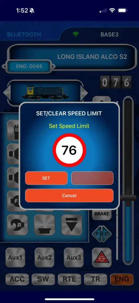 Cab3 Speed Limit